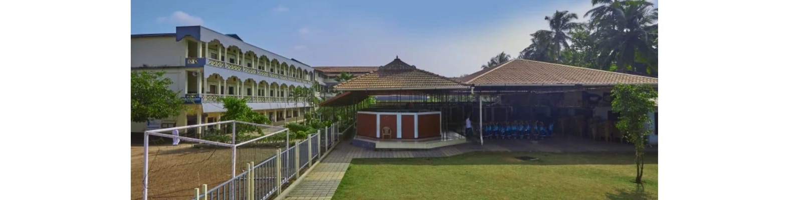 Aerial view of the Irshad English School campus
