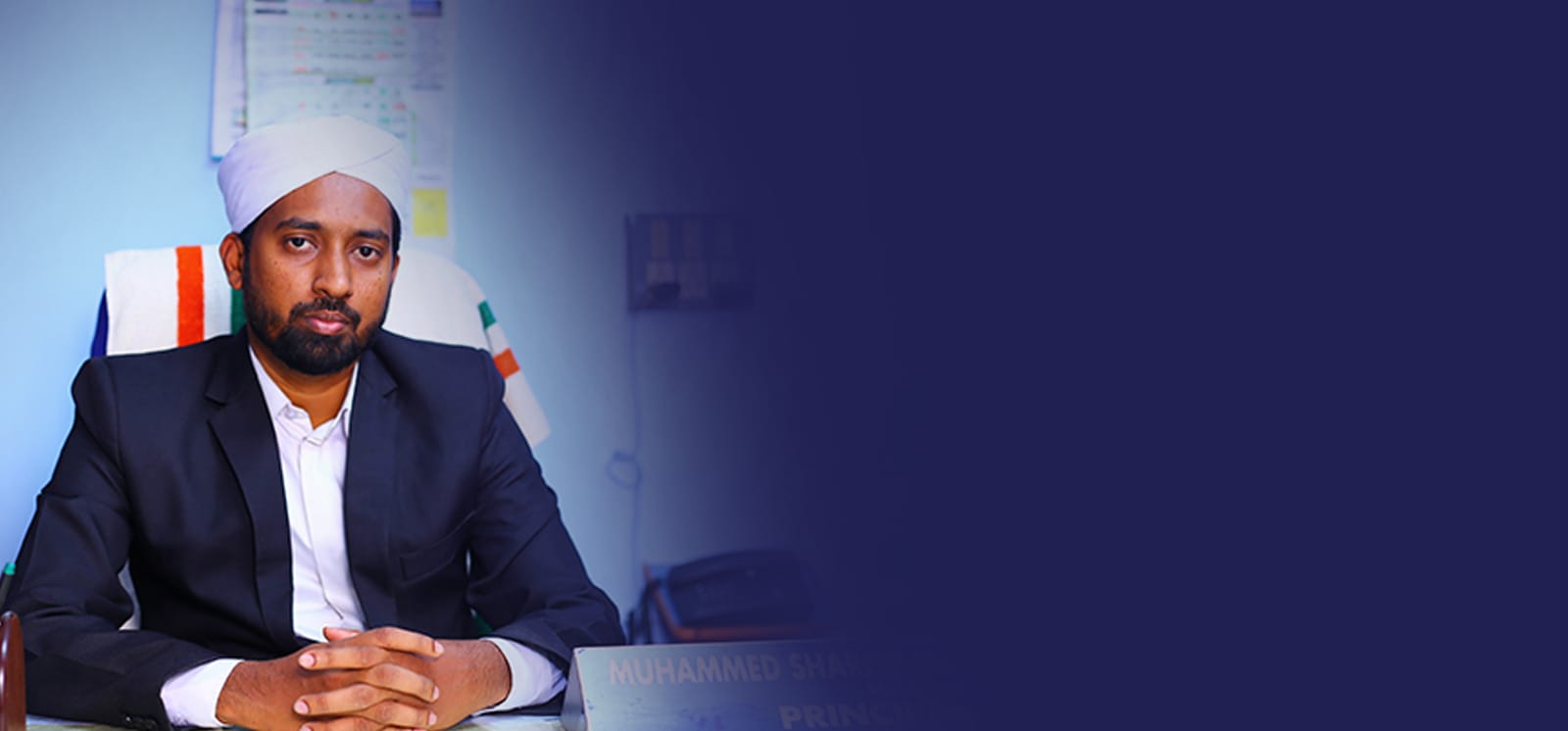 KM Shareef Bukhari, Principal of Irshad English School